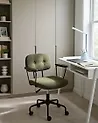 Desk Chair ALGERITA Boucle Dark Green