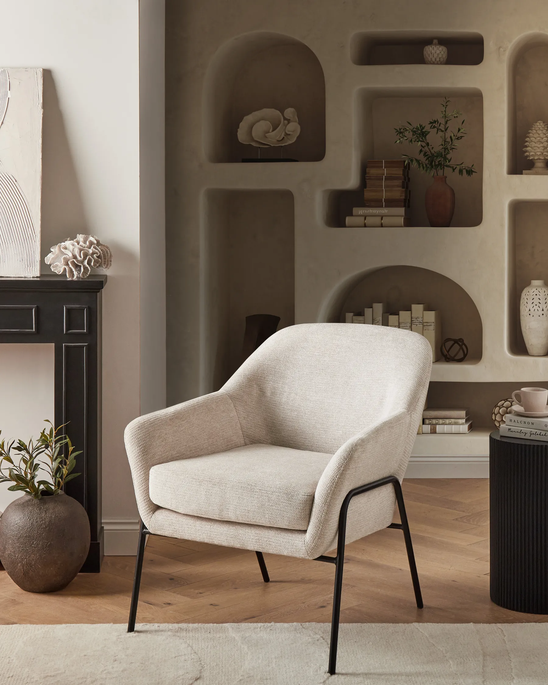 Armchair VEDDIGE Fabric Beige_1001100