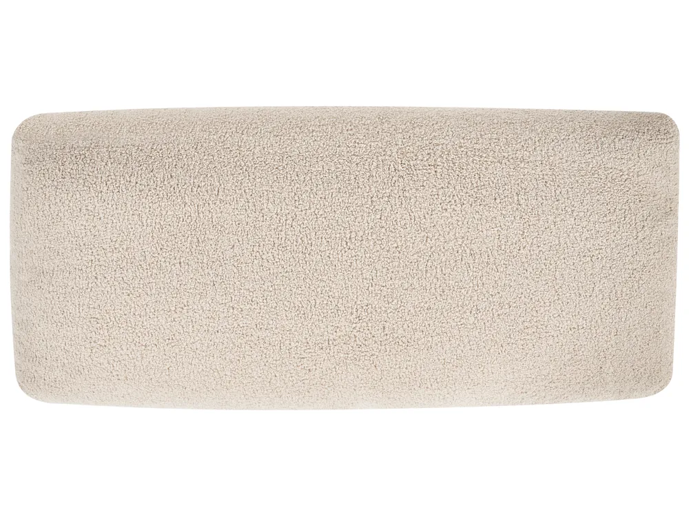 Sofa Bed 3 Seater KVAM with Storage Boucle Light Beige_1021837