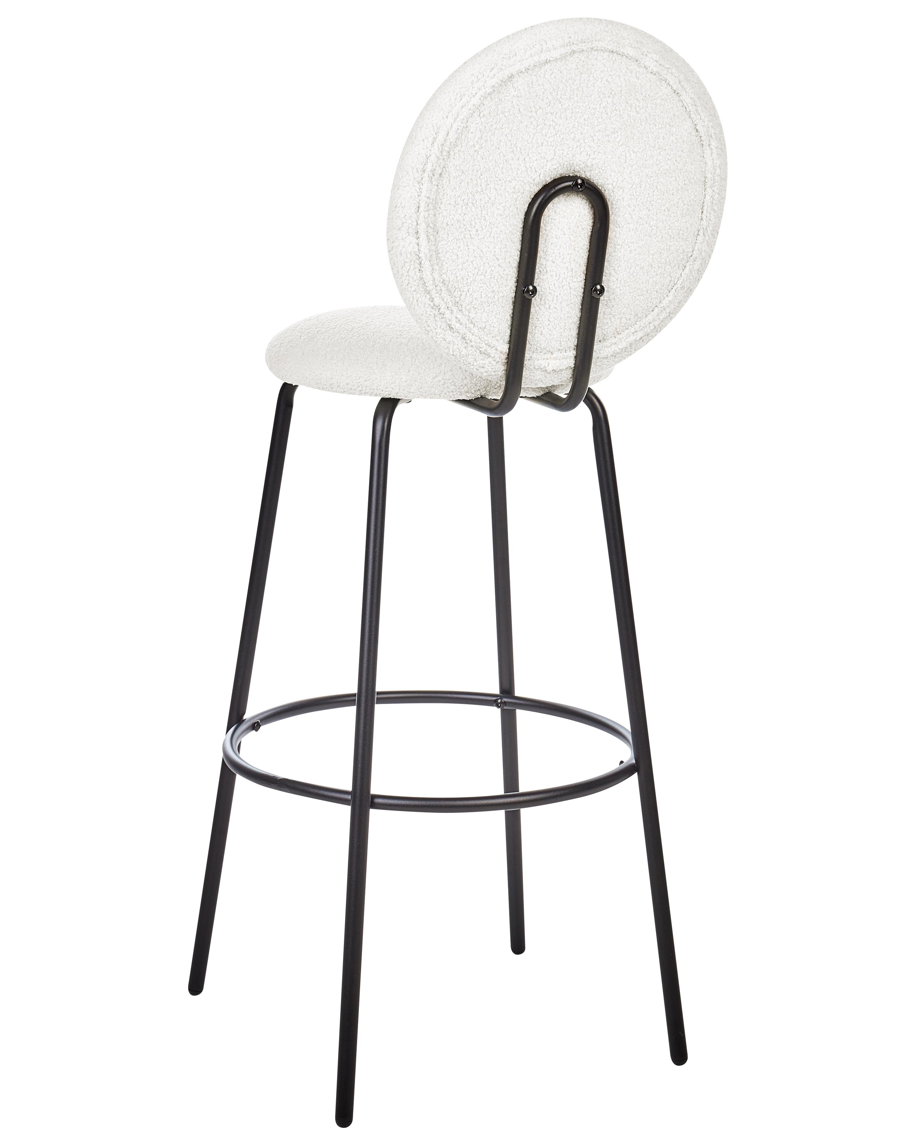 Set of 2 Boucle Bar Chairs White EMERY_913933