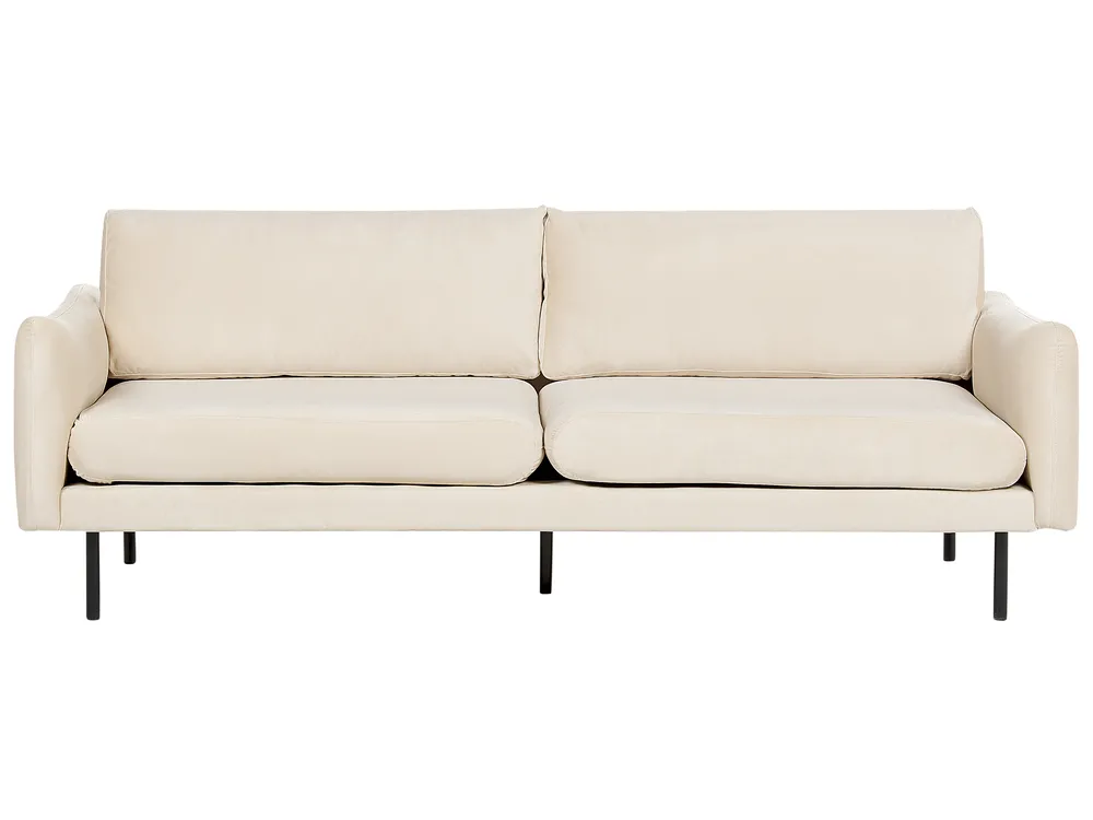 Living Room Set 4 Seater VINTERBRO Velvet Light Beige_897569