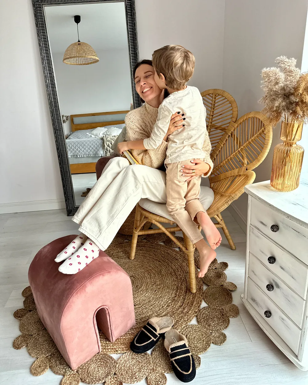 Peacock Chair FLORENTINE Rattan Natural