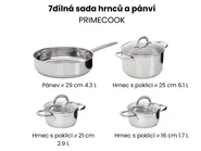 7dílná sada nádobí PRIMECOOK Nerezová ocel Stříbrná_1051153