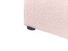 Sommier de casal com arrumação em tecido bouclé rosa 90 x 200 cm DINAN_903666