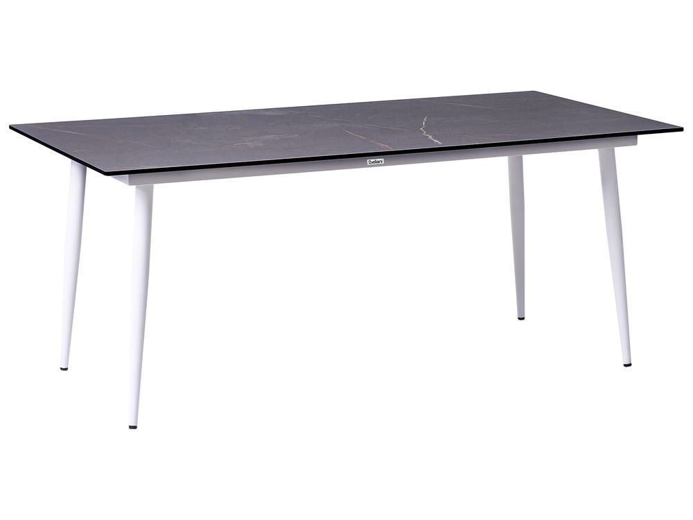Table de salle à manger de jardin TOLENTINO 180 cm 90 cm Effet marbre Marbre gris