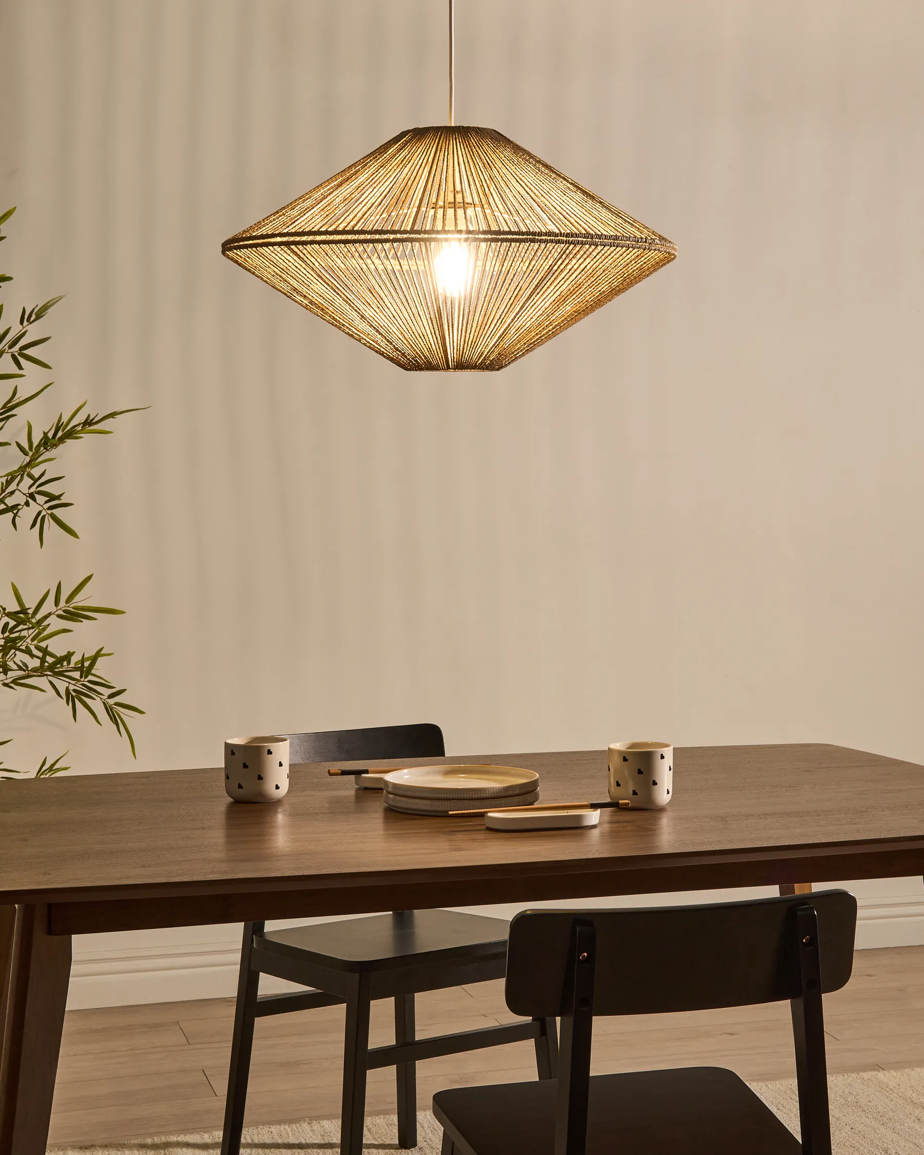 Pendant Lamp CAVES Paper Rope Natural_1037562