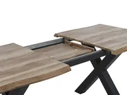 Extending Dining Table BRONSON Dark Brown 140/180 cm 90 cm_790963