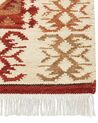 Alfombra kilim de lana naranja/rojo/marrón 200 x 300 cm VOSKEVAZ_859338