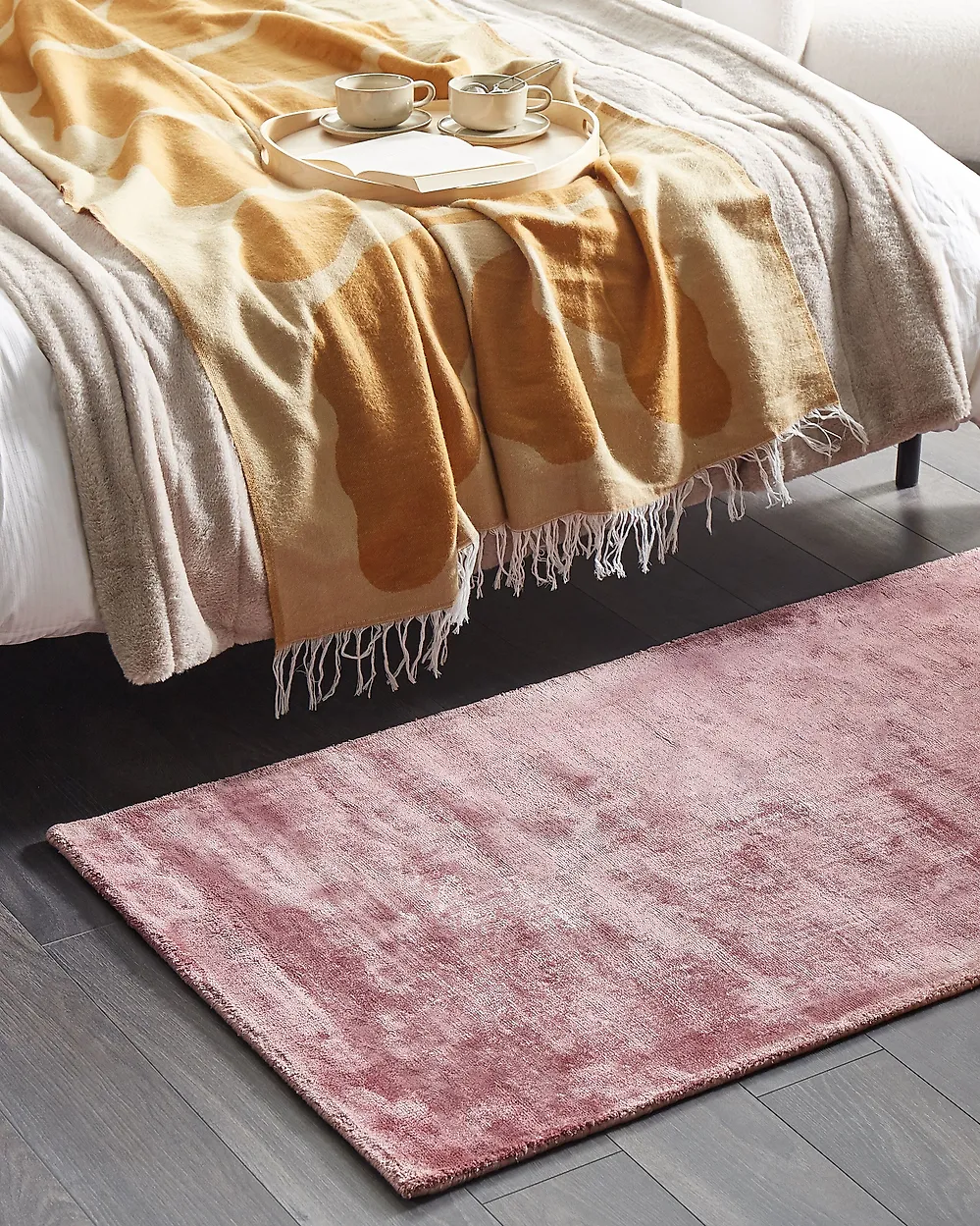 Tapis GESI Rose 80 x 150 cm Soie artificielle