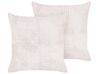Set di 2 cuscini velluto a coste bianco sporco 43 x 43 cm MILLET_854672