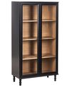 Witryna ze szklaną gablotą TINGLEDALE 80 cm Czarny