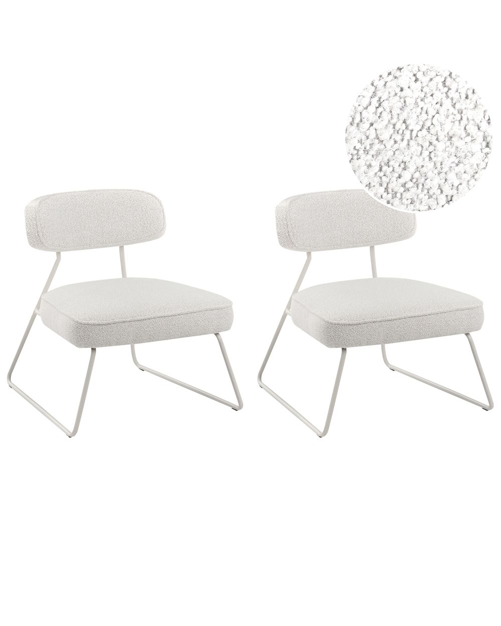 Set med 2 fåtöljer FROVI Off-White