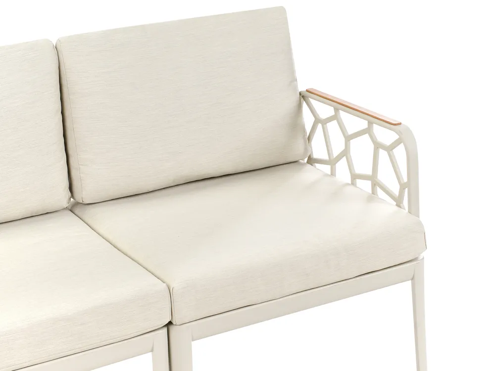 Garden Sofa Set 4 Seater ERICHE Light Beige_978015