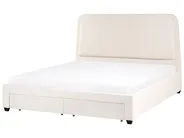 Bed with Storage Drawers SARDENT Boucle Off-White 180 x 200 cm (EU Super King)_1009200