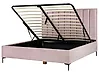 Cama con almacenaje SEZANNE Terciopelo Rosa 180 x 200 cm
