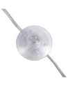 Lampa podłogowa orientalny lampion metalowa srebrna VOLTA_691469