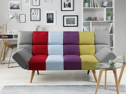 Sofa Bed 2 Seater INGARO Fabric Multicolour_711931