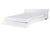 Kožená vodná posteľ 180 x 200 cm biela VICHY_459638