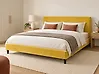 Bed Frame Cover Velvet FITOU 180 x 200 cm Yellow