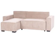 Corner Sofa Bed 3 Seater EDANE with Storage Fabric Beige Right Hand_1057073
