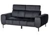 2-Sitzer Sofa Samtstoff schwarz VEGAMO_925018