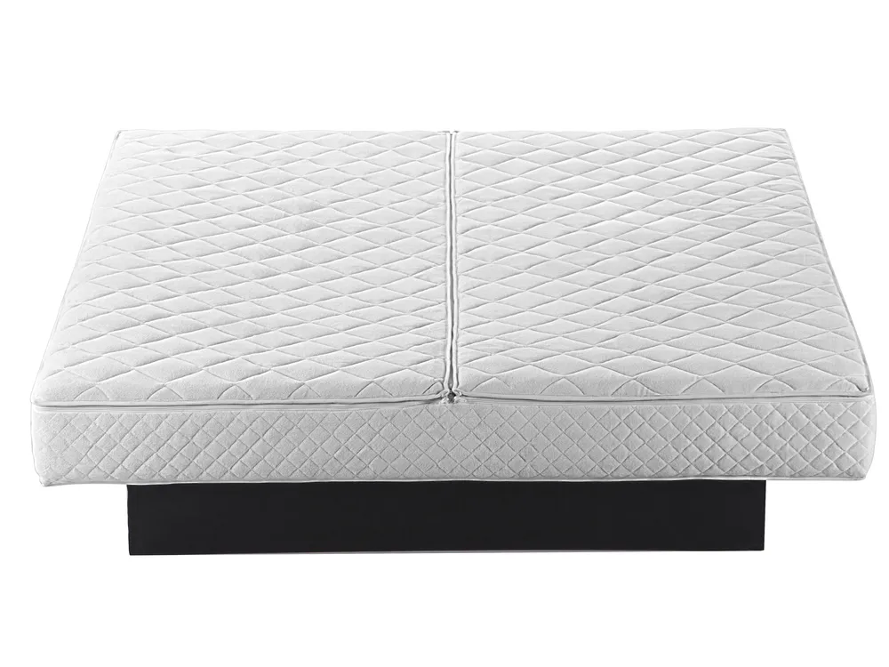 Wasserbett Stoff ROISEL 160 x 200 cm Hellbeige_937802