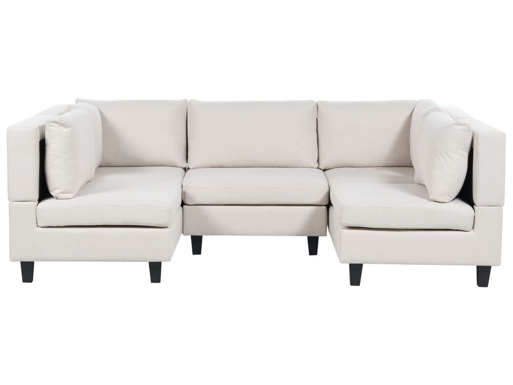 U-formet modulsofa 5 personers UNSTAD Lys Beige