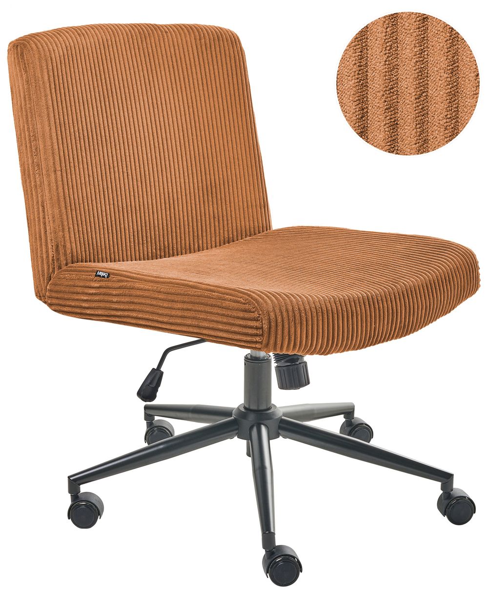 Cadeira home office GEDDES Bombazine Castanho dourado