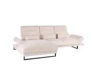 Corner Sofa 4 Seater IKAST Corduroy Beige Right Hand_960099