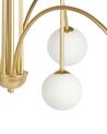 Kroonluchter 6 lampen metaal goud FORBES_872874