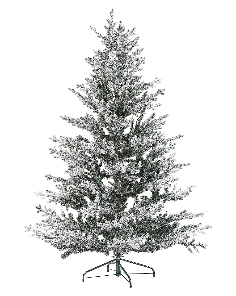 Künstlicher Weihnachtsbaum mit Schnee BASSIE 180 cm Weiss