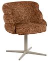 Silla de comedor giratoria YOUNGSTOWN Tela Marrón dorado