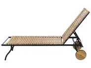 Lettino Prendisole LASCARI Legno d'acacia Marrone chiaro_1073966