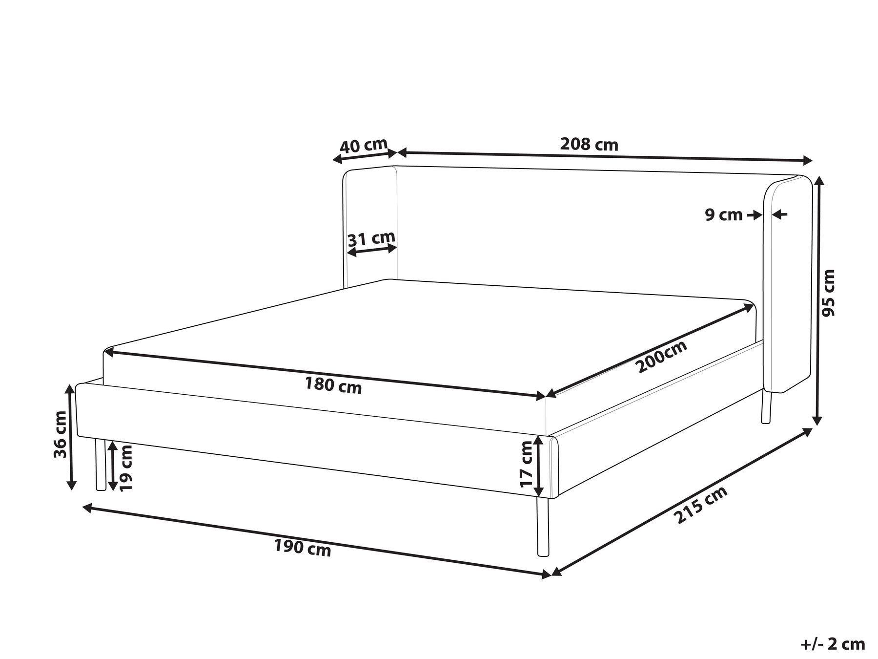 Velvet EU Super King Size Bed Beige ARETTE_875255 Velvet EU Super King Size Bed Beige ARETTE_875255