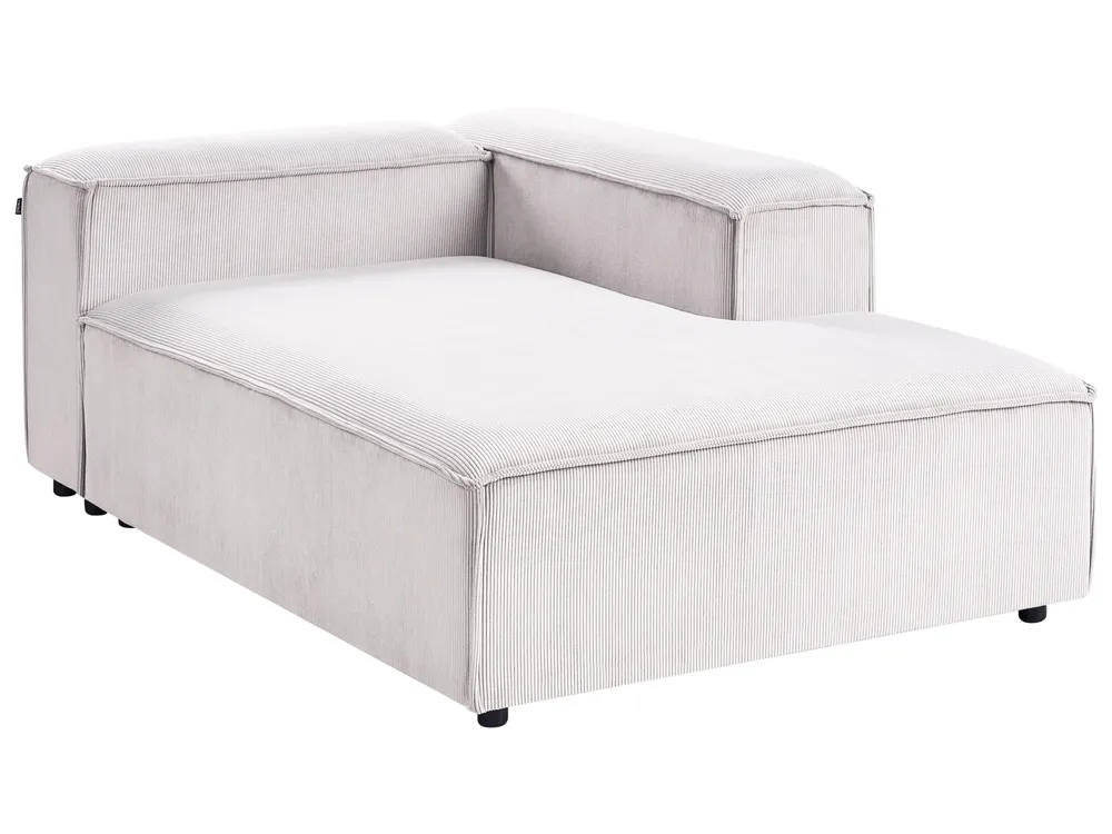 Modular Corner Sofa 5 Seater ARDAL Corduroy Off-White Right Hand_1008155