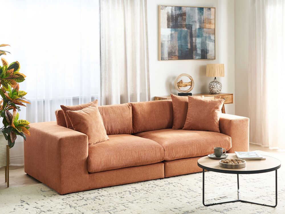 Sofa 3-Sitzer GLORVIKA II Stoff Orange