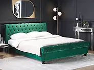 Lit avec sommier Velours AVALLON 160 x 200 cm Vert émeraude_1179224