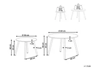 Set di 2 tavolini da caffè da giardino VIMERCATE Metallo Beige_1094875