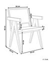 Dřevěná židle s ratanovým výpletem světlé dřevo WESTBROOK_872204