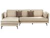 3-Sitzer Ecksofa Samtstoff beige rechtsseitig ALTAN_878499