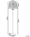 Stehlampe heller Holzfarbton / silber 153 cm rund FORGE_785397