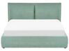 Sametová postel s úložným prostorem 160 x 200 cm zelená BAJONNA_842841