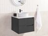 Bathroom Wall Mounted Cabinet 60 x 52 cm Black QUINTELA_934880