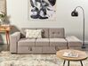 Sectional Sofa Bed with Ottoman Taupe FALSTER_935843