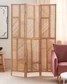 Folding Rattan 3 Panel Room Divider 117 x 180 cm Natural LAMEZIA_866492