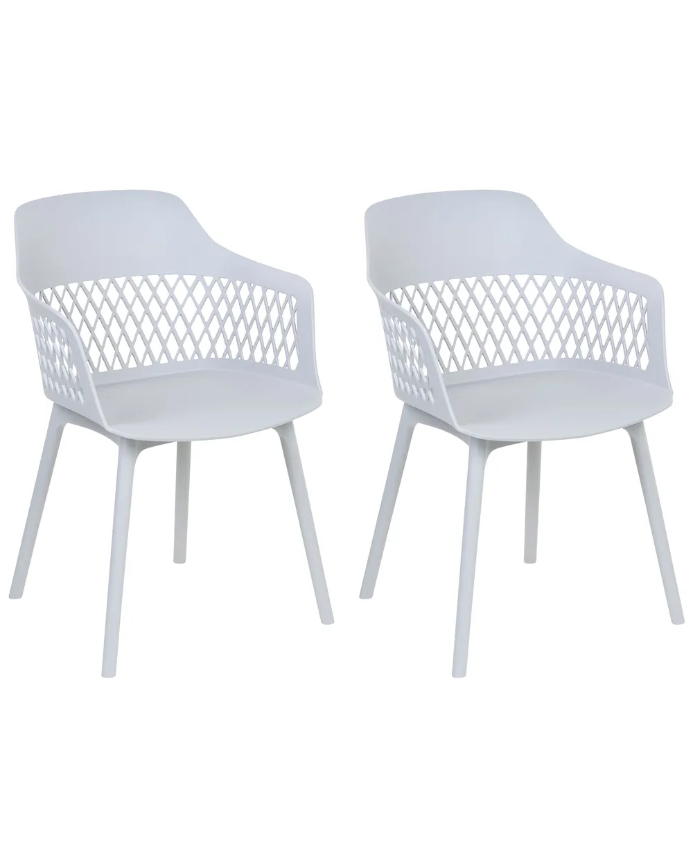 Set di 2 sedie da pranzo ALMIRA Grigio chiaro