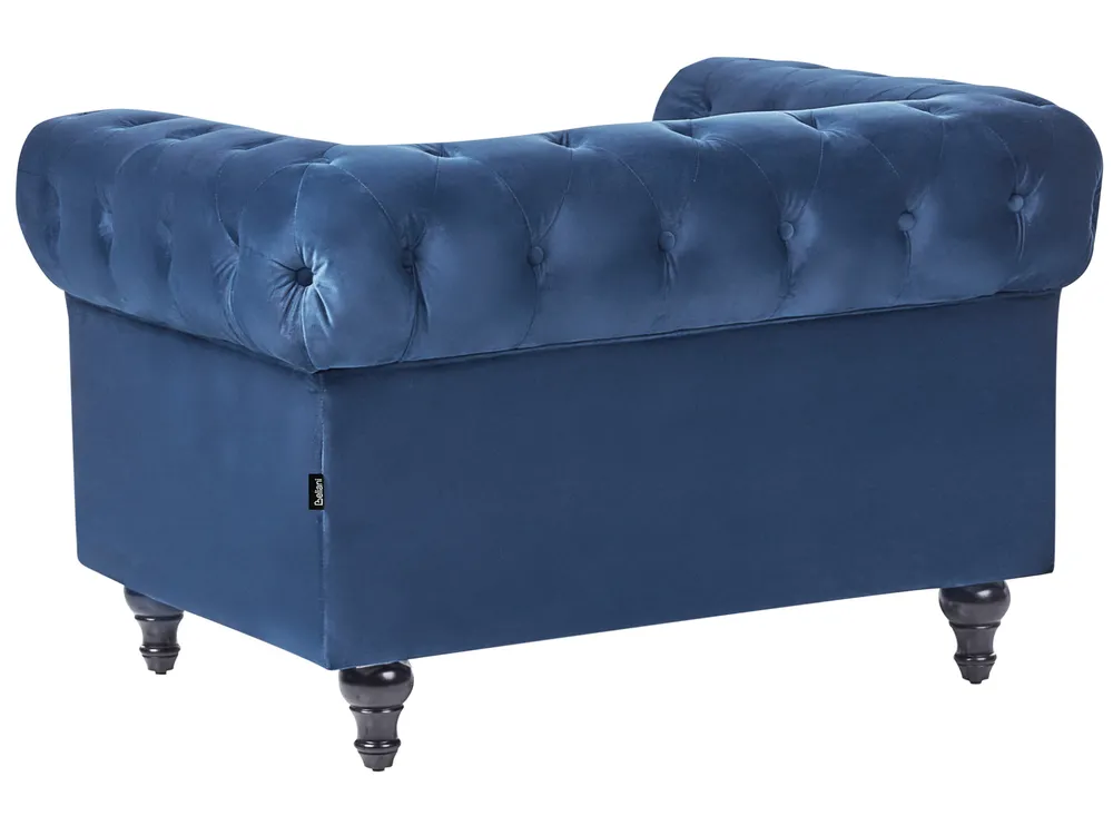Lit Beliani Avallon – 140x200 Cm, Style Chesterfield, Velours Noir, Avec Sommier