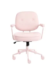 Chaise de bureau PARAMUS Cuir PU Rose pastel_1154168