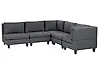 Modular Corner Sofa 5 Seater UNSTAD Fabric Dark Grey Left Hand