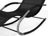 Steel Rocking Sun Lounger Black CARANO_689366